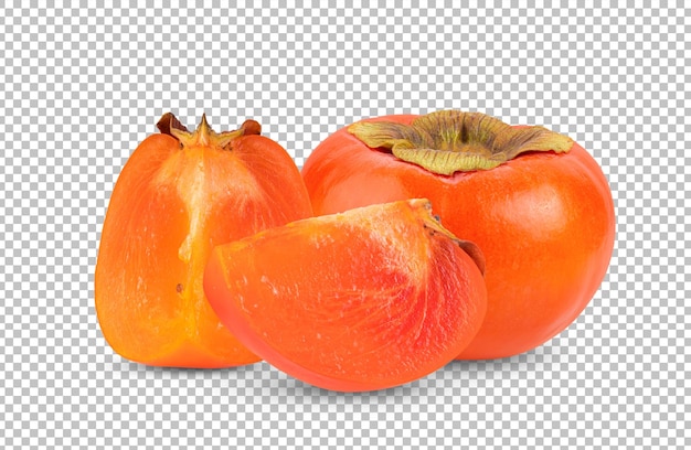 Persimmons isolated on white