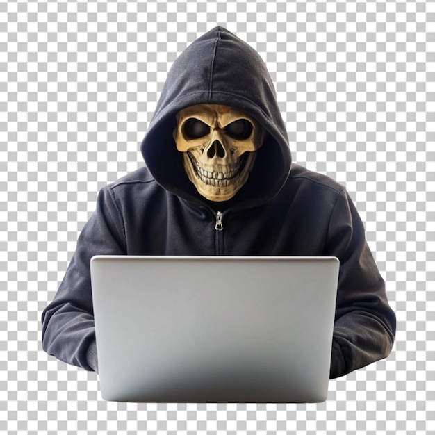 PSD a person in a hood with a skull on it