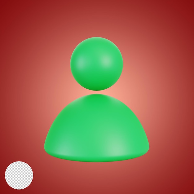 Person Icon 3d Rendering