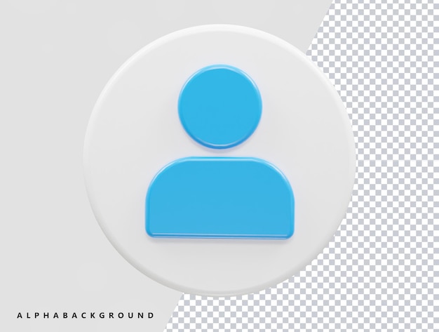 Person icon vector 3d illustration rendering