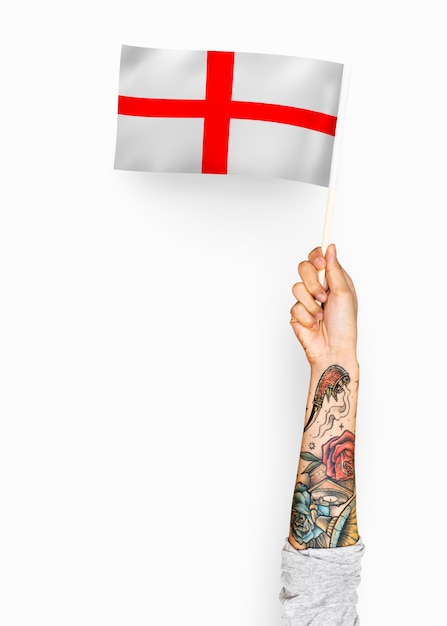 PSD person waving the flag of england