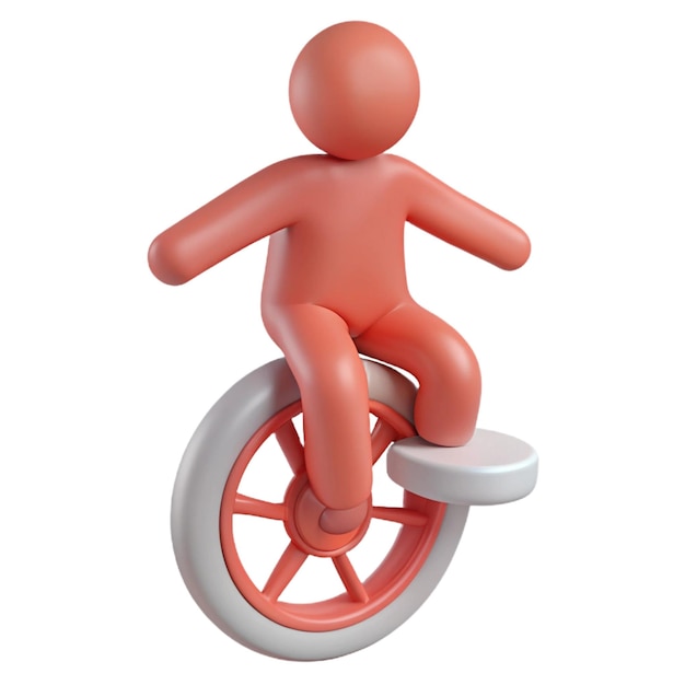 PSD a person on a wheel with a wheel that says quot push quot on it