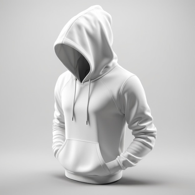 PSD a person in a white hoodie with a hoodie on it