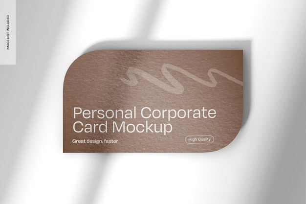 Personal Corporate Card Mockup Top View