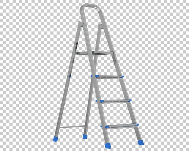 Personal ladder on transparent background 3d rendering illustration