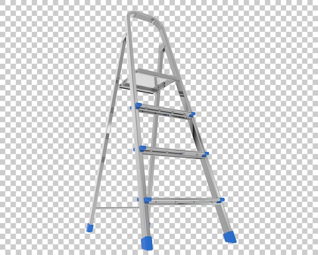 Personal ladder on transparent background 3d rendering illustration