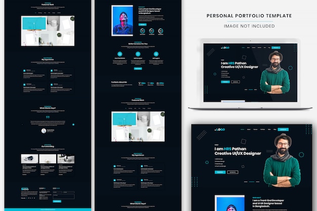 Personal portfolio landing page template