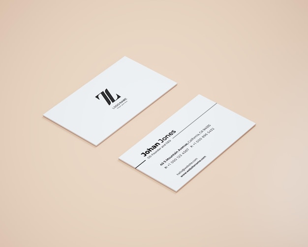 Perspective Business Card Mockup design