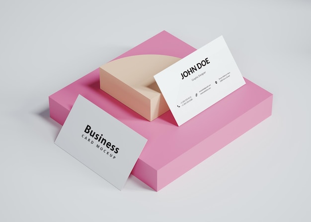 Perspective Business Card Mockup