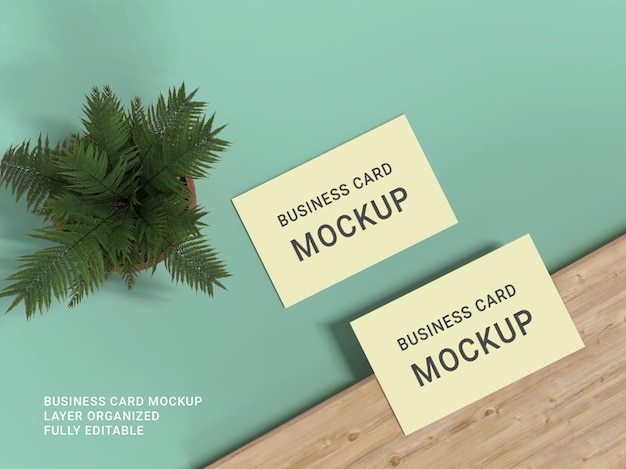 Perspective Business card Mockup