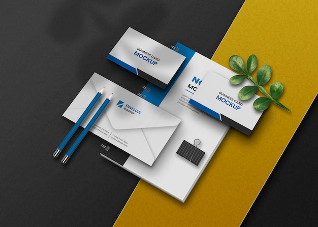 Perspective View corporate business stationery mockup design