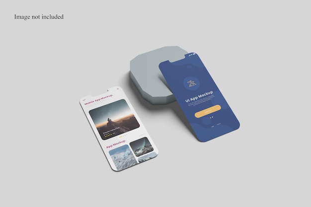 Perspective View UI App Mockup for showcasing your UI design to clients