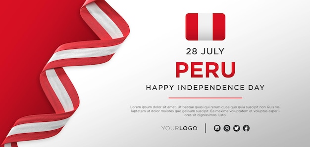 Peru National Independence Day Celebration Banner, National Anniversary