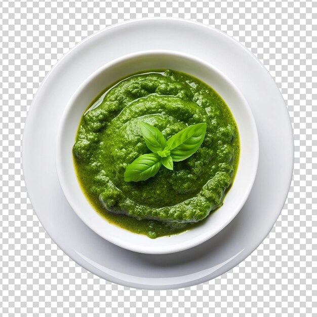 PSD pesto sauce isolated on transparent background