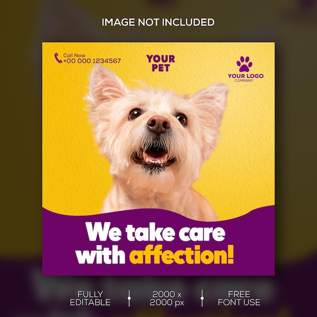 PSD pet adoption amp animal care creative psd social media banner templates