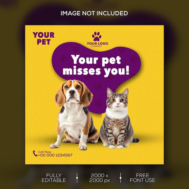 PSD pet adoption amp animal care creative psd social media banner templates