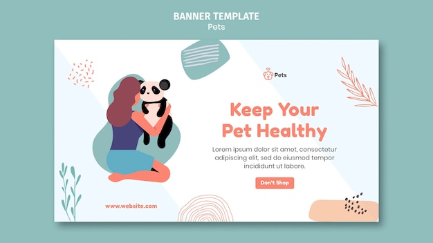 PSD pet banner template design