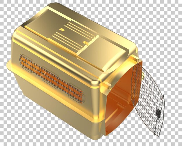 Pet cage on transparent background 3d rendering illustration