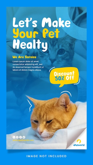 Pet care service social media instagram story template