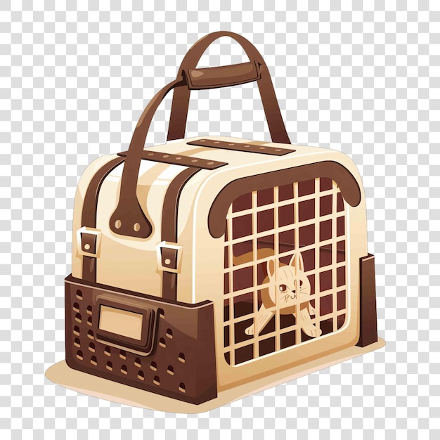 PSD pet carrier transparent background vector elementon transparent background