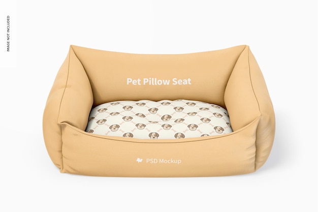 Pet Pillow Seat Mockup, Front View