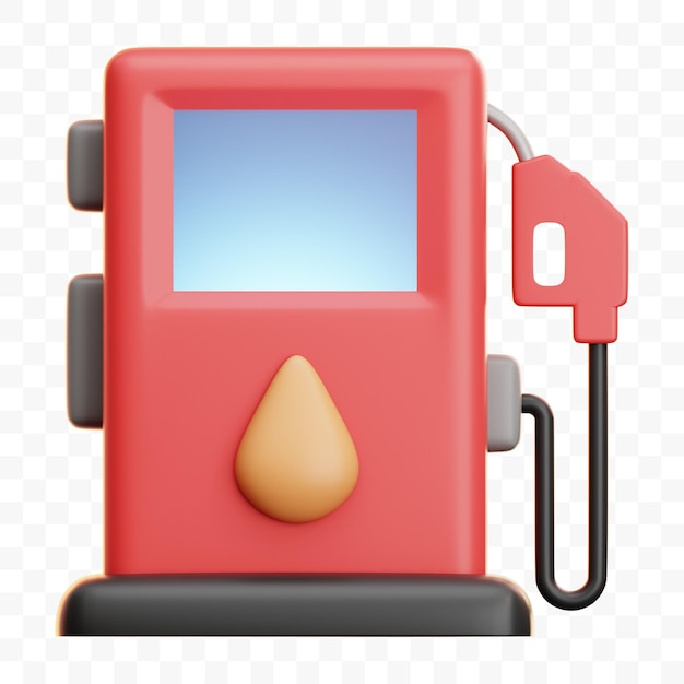 PSD petrol pump 3d illustration