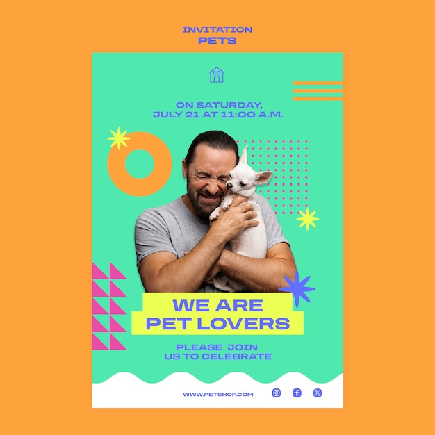 PSD pets template design