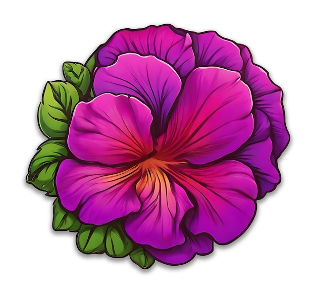 Petunia Flower PSD Graphic