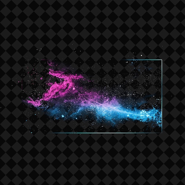 PSD phasing neon intergalactic space inside a silhouette elongat png y2k neon space designs