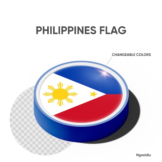 PSD philippines flag on circle podium