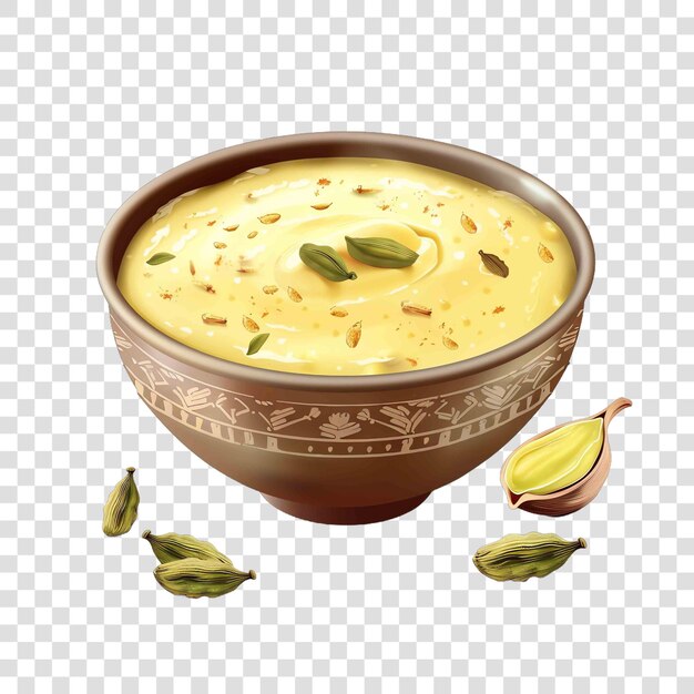 PSD phirni with cardamom hinduon transparent background