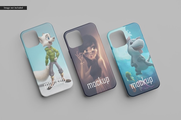 Phone case mockup isolated