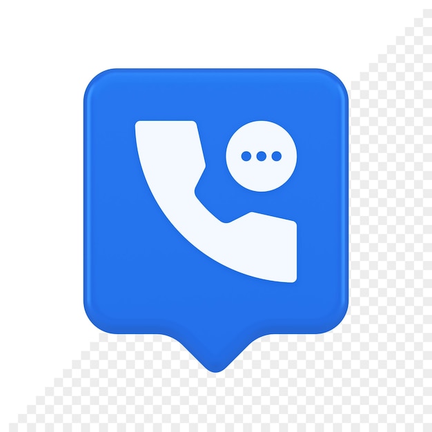 Phone consulting live chat emergency help assistance button web app design 3d realistic speech bubble icon