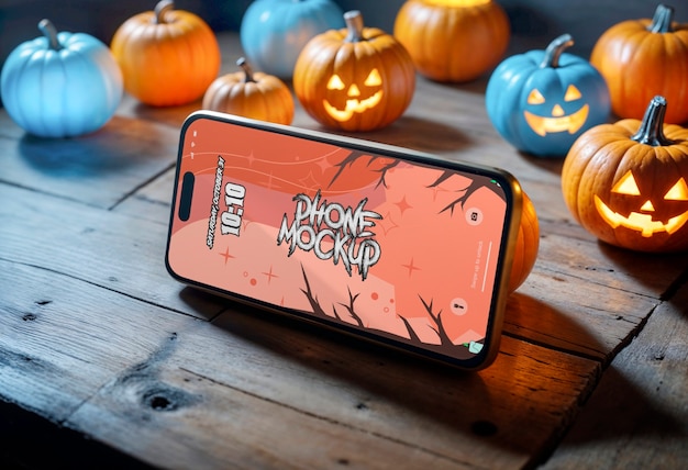 Phone halloween device mockup