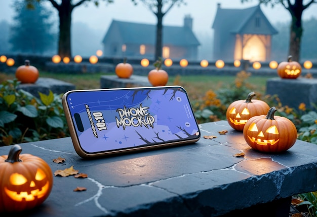 Phone halloween device mockup