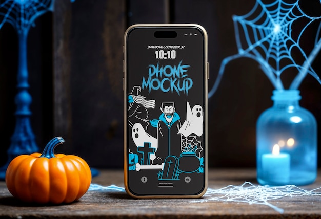 Phone halloween device mockup