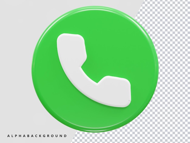 Phone icon 3d rendering vector illustration