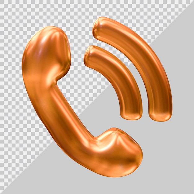 Phone icon logo with 3d modern style