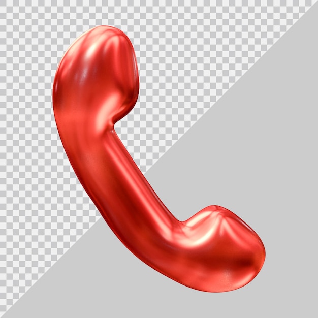 Phone icon logo with 3d modern style