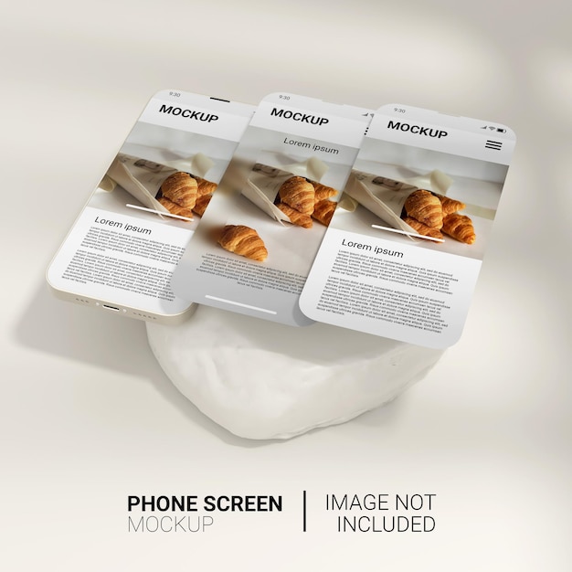 Phone multiscreen mockup