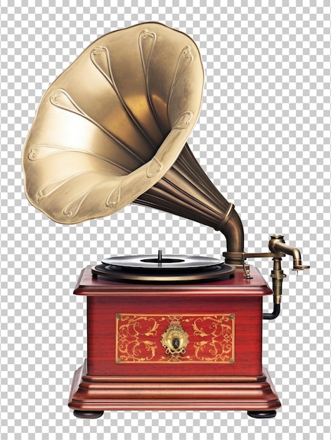 Phonograph Isolated on Transparent Background