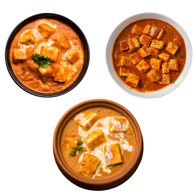 Photo 001 HighQuality Paneer Butter Masala Variant Dish isolated on a transparent background