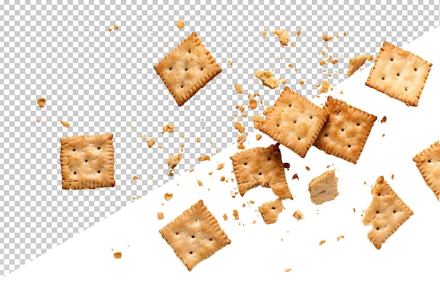 a photo of crackers that are on a transparent paper