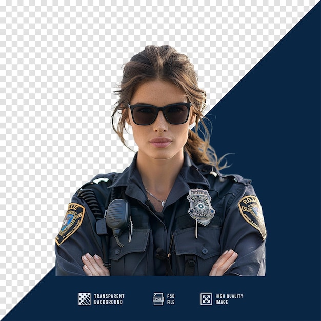 Photo of a female police officer without HD quality background