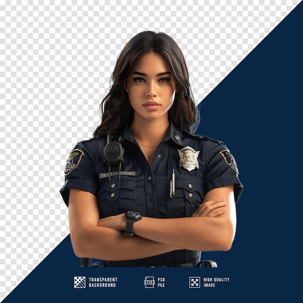 Photo of a female police officer without HD quality background