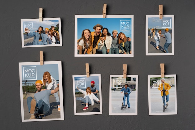 Photo film frame design mockup