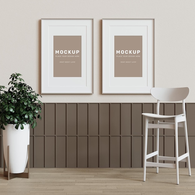 photo frame mockup 3d rendering