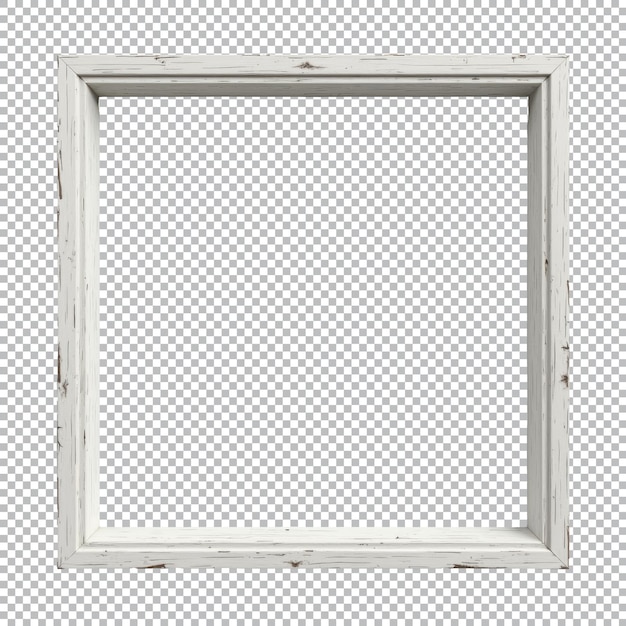 PSD photo frame mockup on transparent background