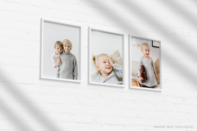 Photo frame on the wall mockup