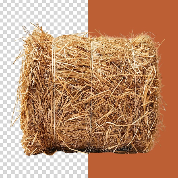 a photo of a hay bale with a square of the image that is on a grid